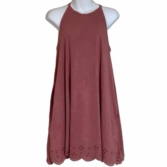 Alya Salmon Colored Dress with Pockets - Picture 1 of 7